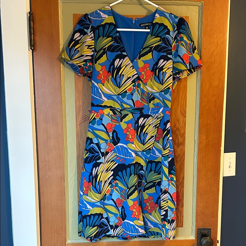 J. Crew Blue Floral Mini Dress
